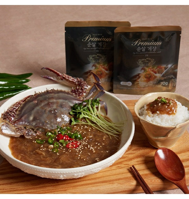 Chef’s Table] Chef Choi In-seon’s Premium Korean Boneless Soy Crab & Spicy Marinated Crab Set (70g, 2.5oz X20packs)