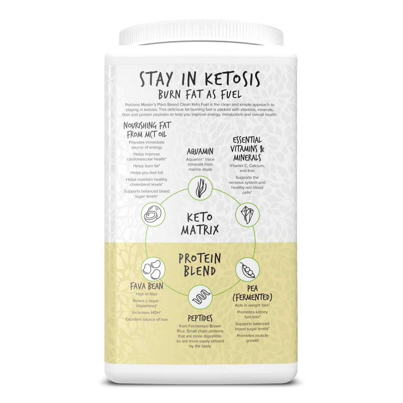 Portions Master Keto Body Protein Peptides Vanilla Cream