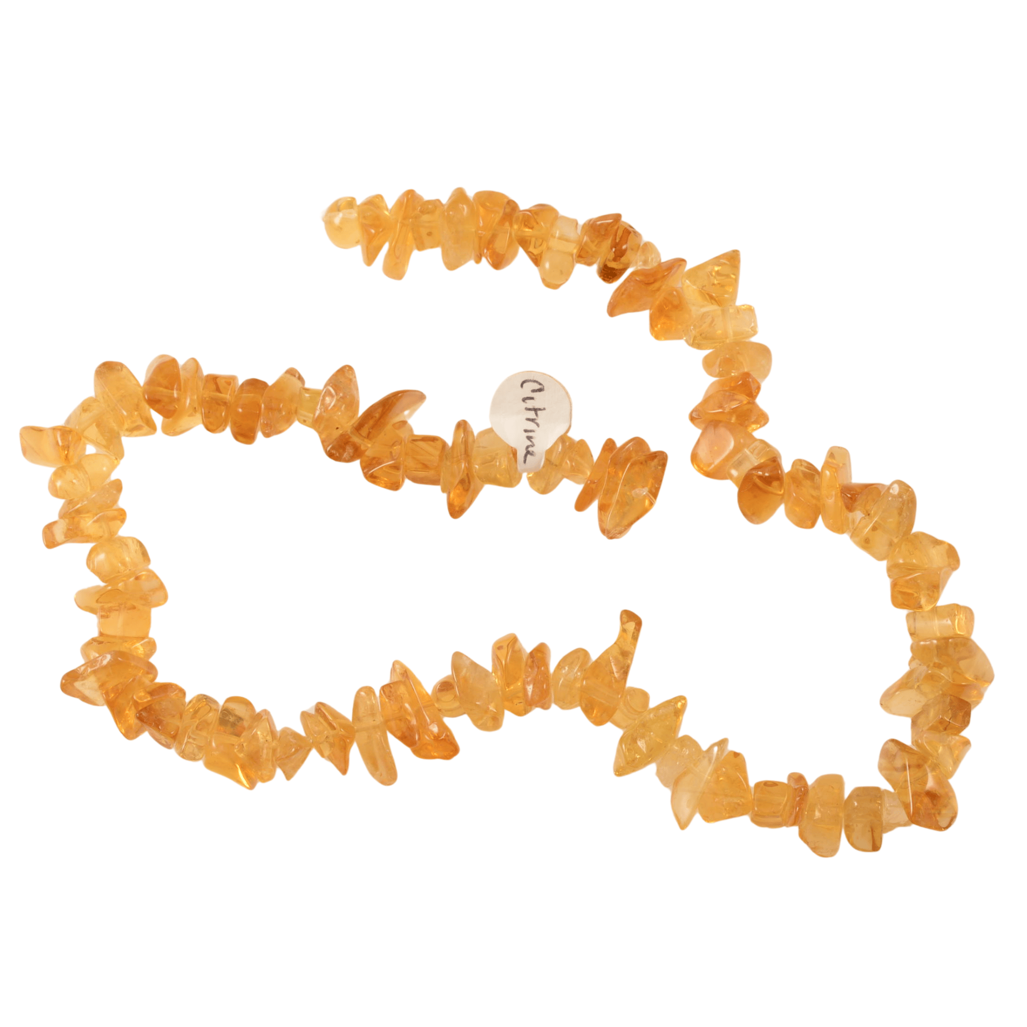 Citrine Chip Bead Strand - Natural Quartz, 90 Beads