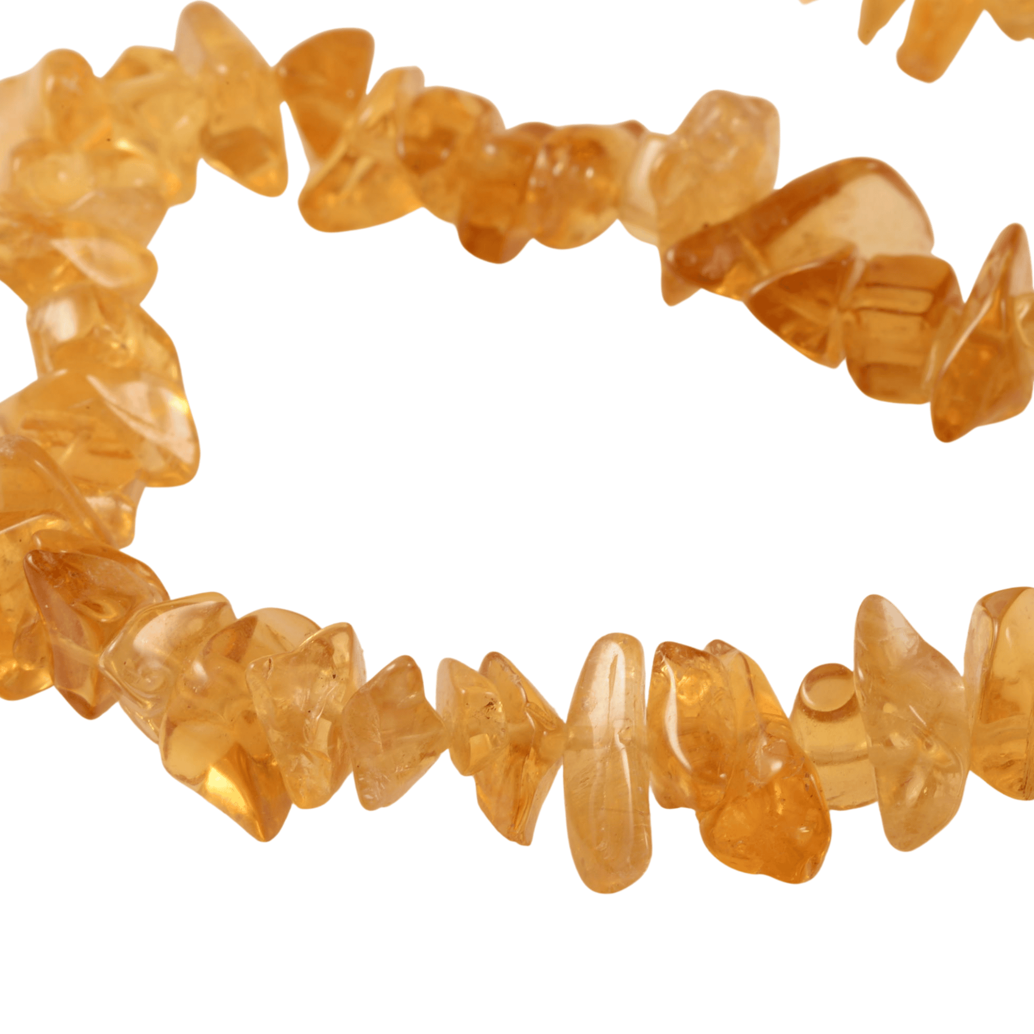 Citrine Chip Bead Strand - Natural Quartz, 90 Beads