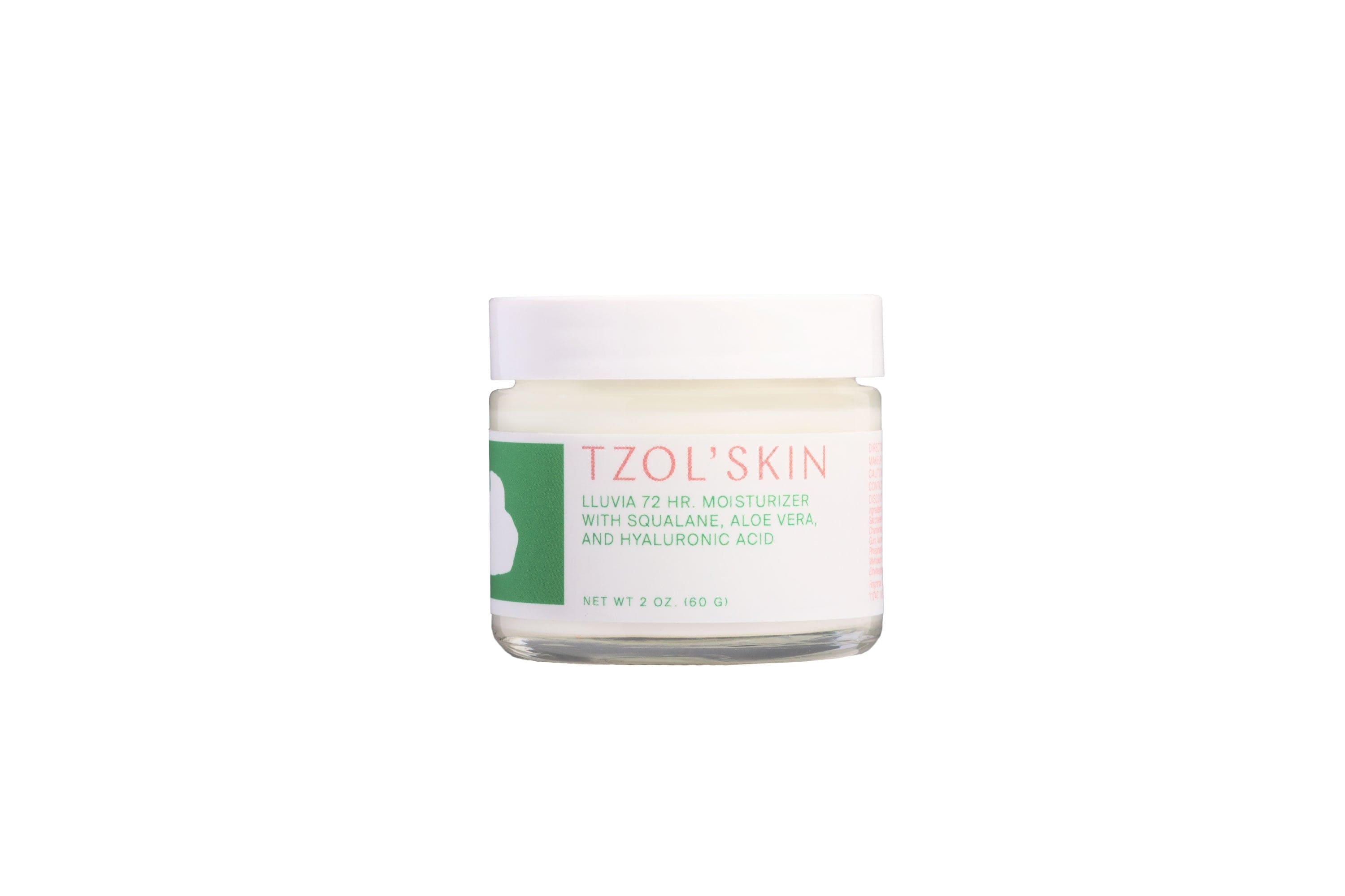 TZOL’SKIN Lluvia 72HR Moisturizer with squalane, aloe vera and hyaluronic acid hydrating face cream for long-lasting moisture and skin hydration, 2 oz jar