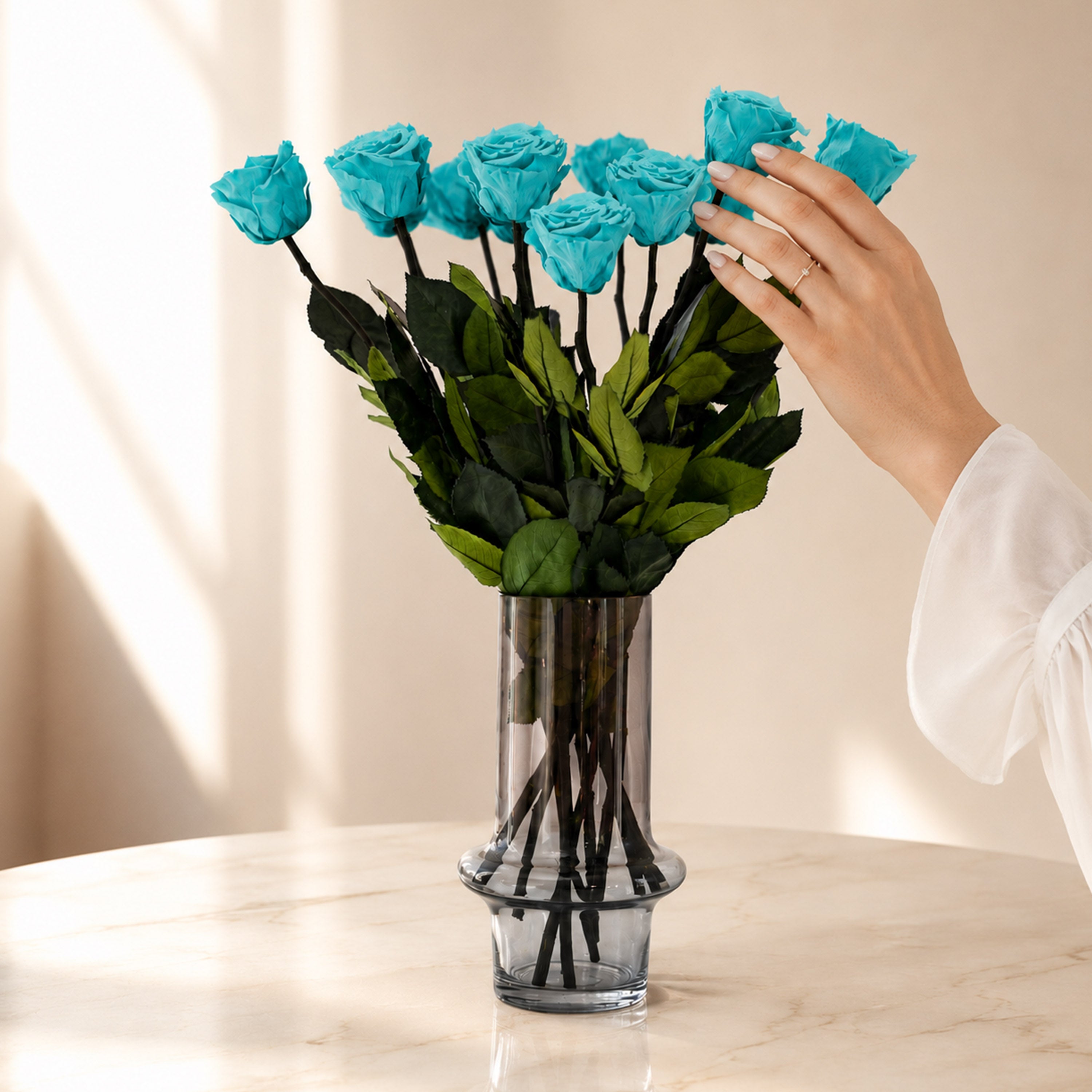 Long Stem Roses | Turquoise Roses