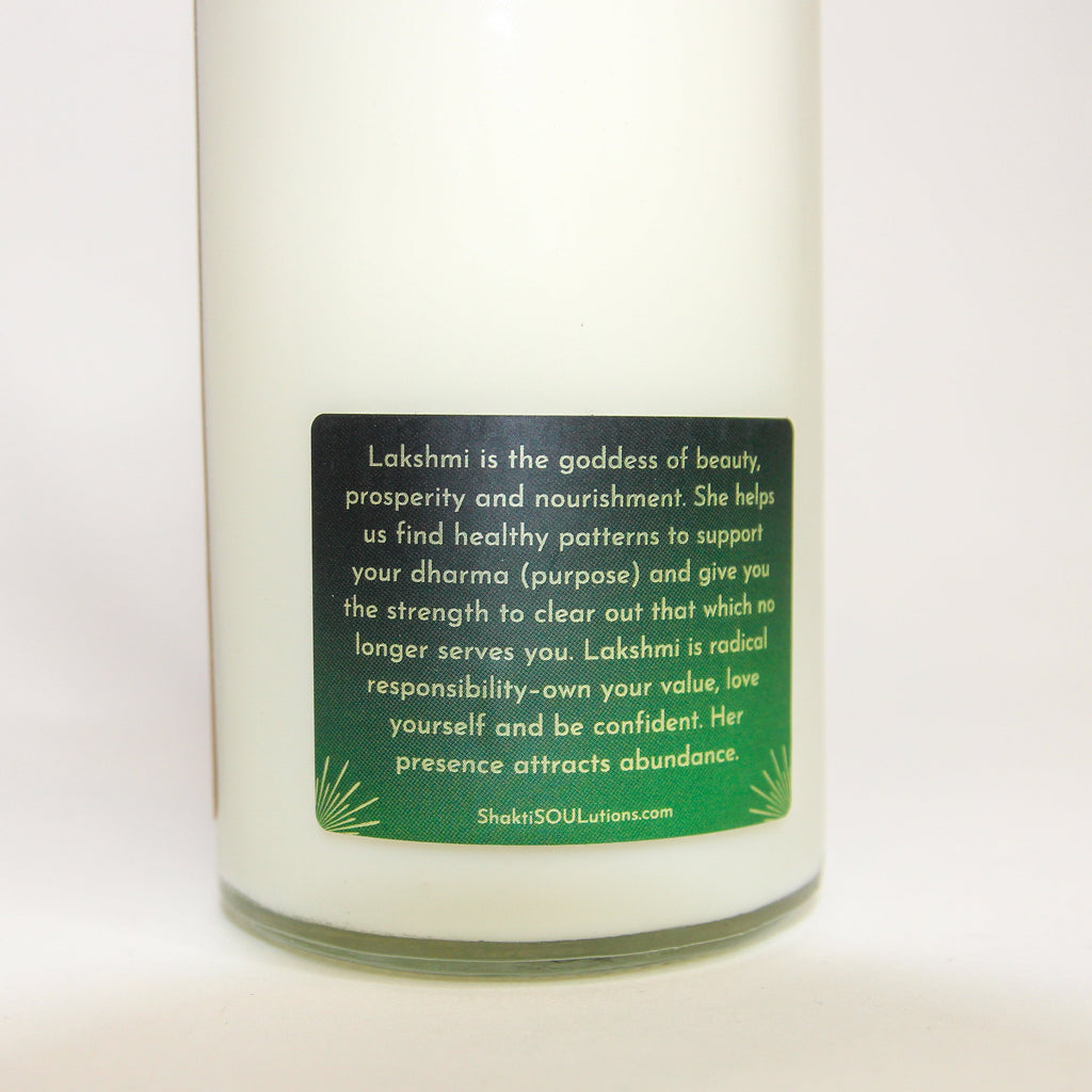 Lakshmi Crystal Altar Candle