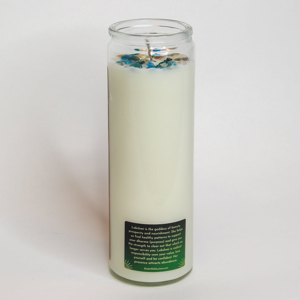 Lakshmi Crystal Altar Candle