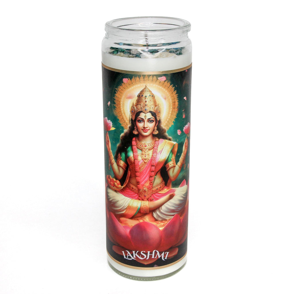 Lakshmi Crystal Altar Candle