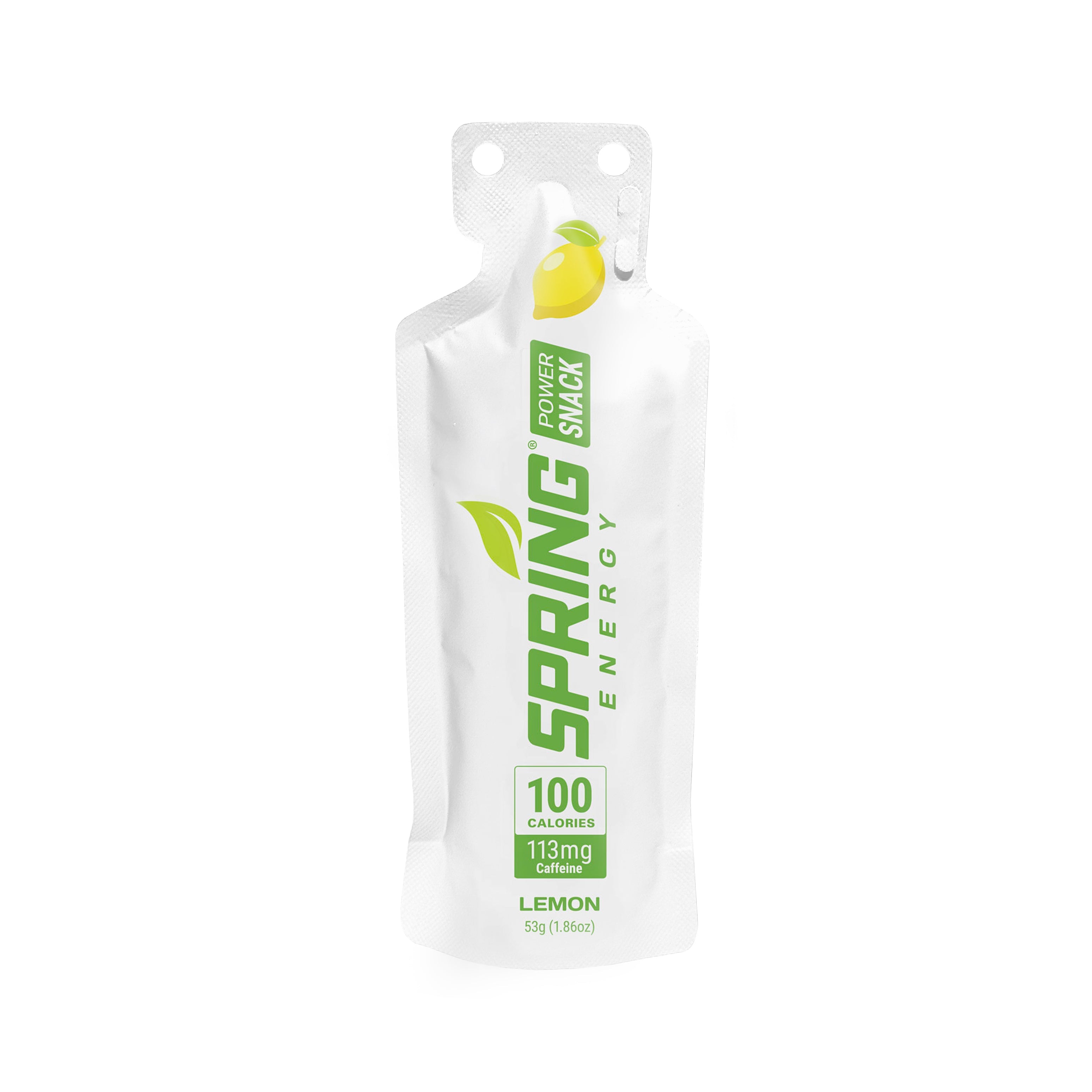 Spring Energy lemon power snack package on a white background