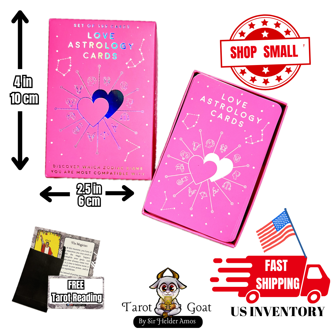 Love Astrology Cards - Learn Zodiac Signs Compatibility with 100 Cards to learn more about Astrology.