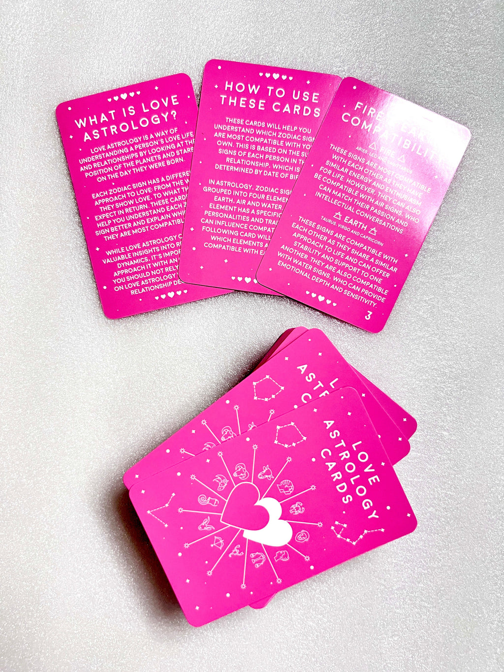 Love Astrology Cards - Learn Zodiac Signs Compatibility with 100 Cards to learn more about Astrology.