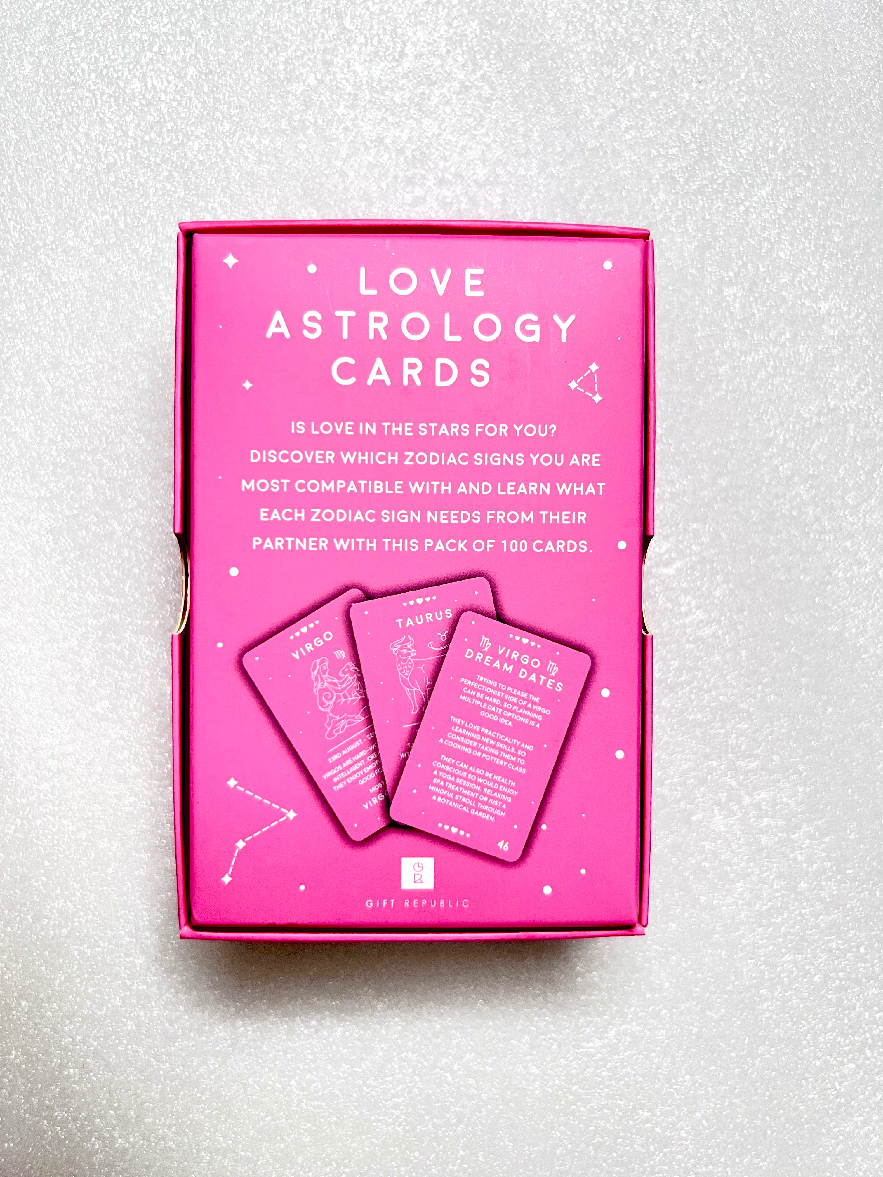 Love Astrology Cards - Learn Zodiac Signs Compatibility with 100 Cards to learn more about Astrology.