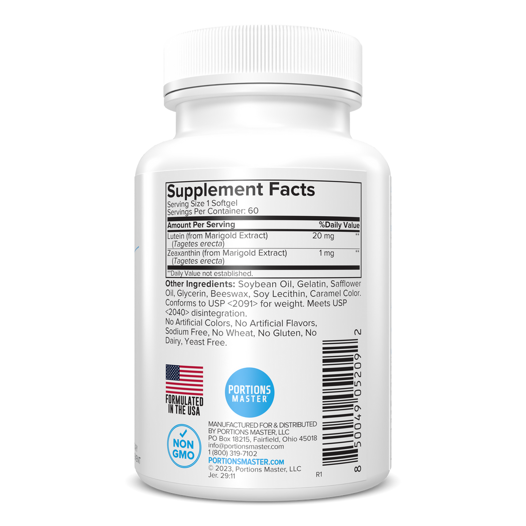 Portions Master Lutein Eye Health Support (60 Count)