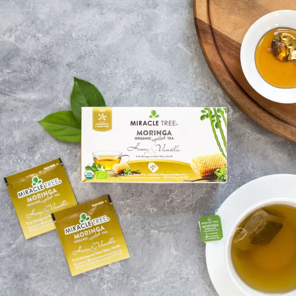 Organic Moringa Tea - Honey & Vanilla - Caffeine-Free Herbal Tea