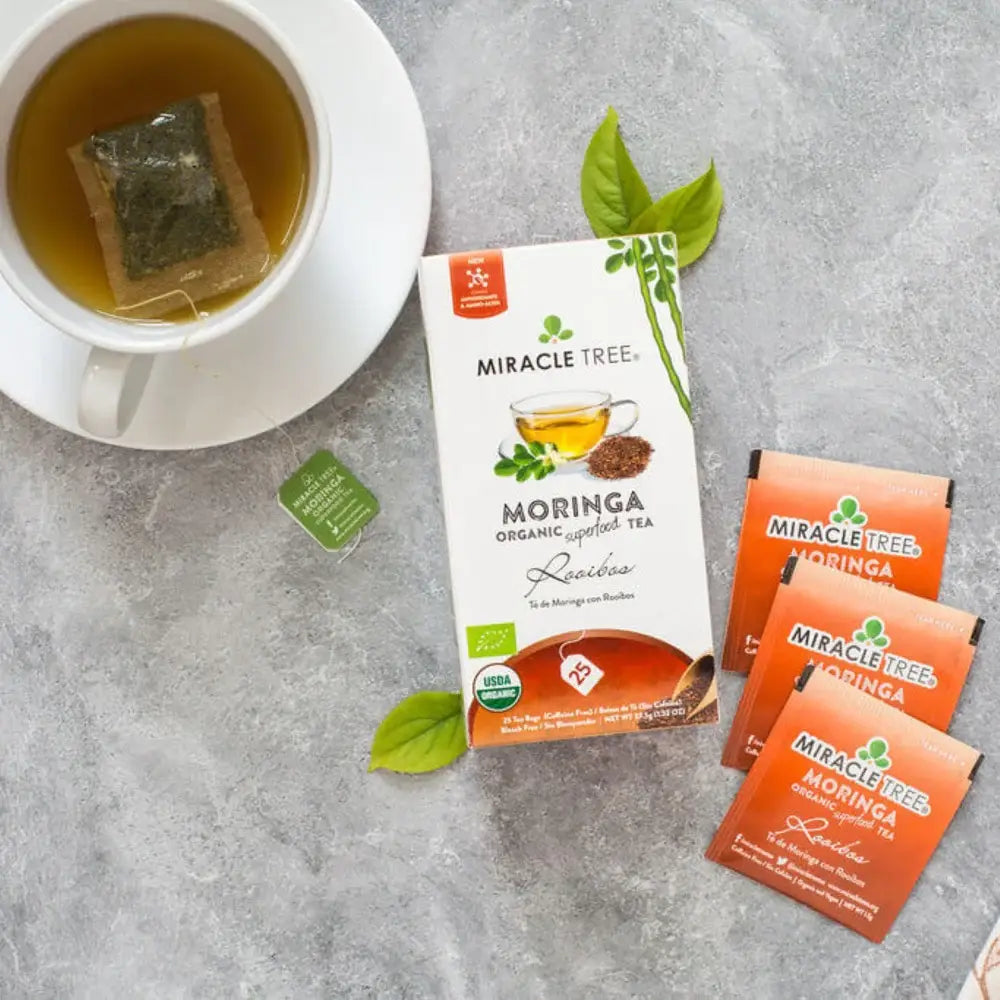 Organic Moringa Tea - Rooibos - Caffeine-Free Herbal Tea