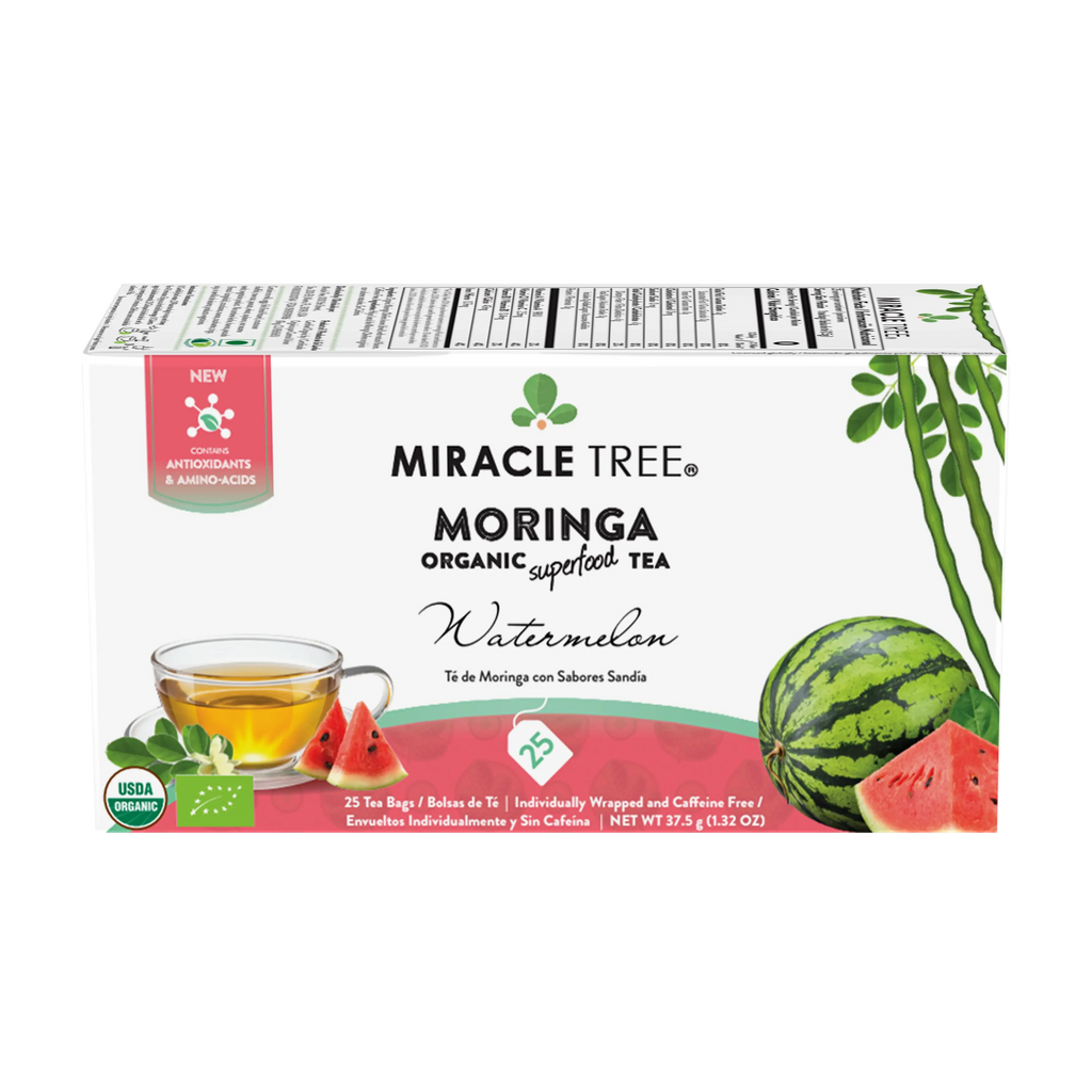 Organic Moringa Tea - Watermelon - Caffeine-Free Herbal Tea