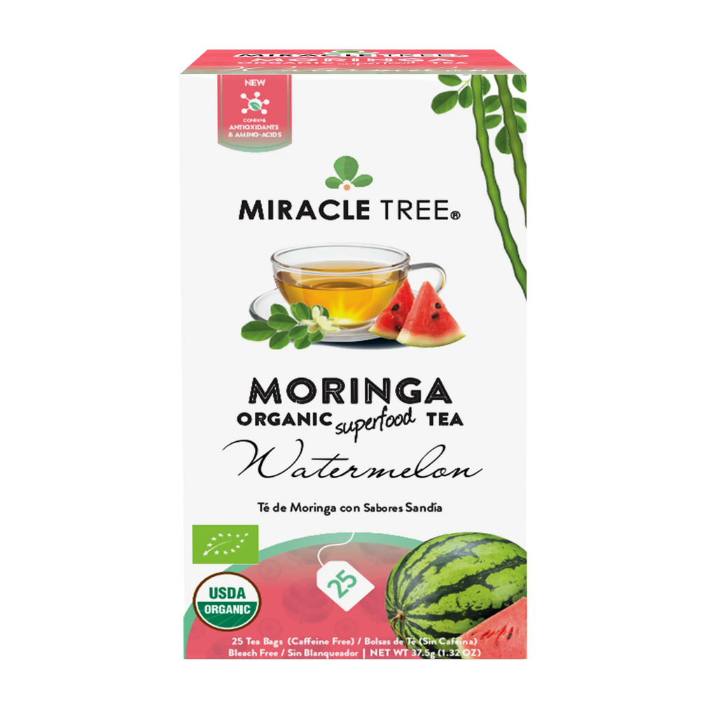 Organic Moringa Tea - Watermelon - Caffeine-Free Herbal Tea