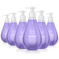 Multiple bottles of Method French Lavender hand soap on a white background