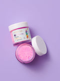 Macaron Lip Scrub made with natural ingredients for gentle exfoliation and soft, smooth lips. Clean beauty, cruelty-free, vegan lip scrub by a female-owned brand featuring nourishing, lip-safe ingredients with a sweet macaron-inspired scent.