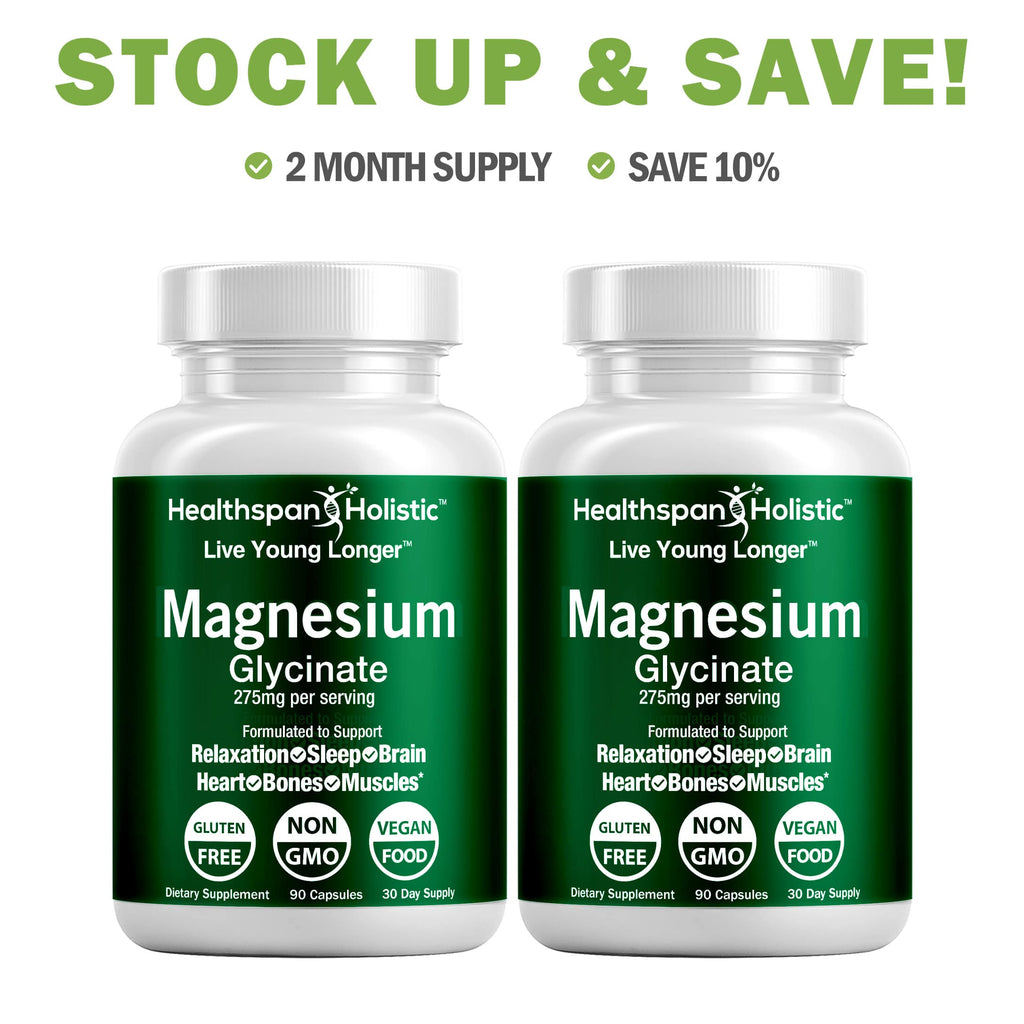 Magnesium Glycinate Supplement 90 Capsules