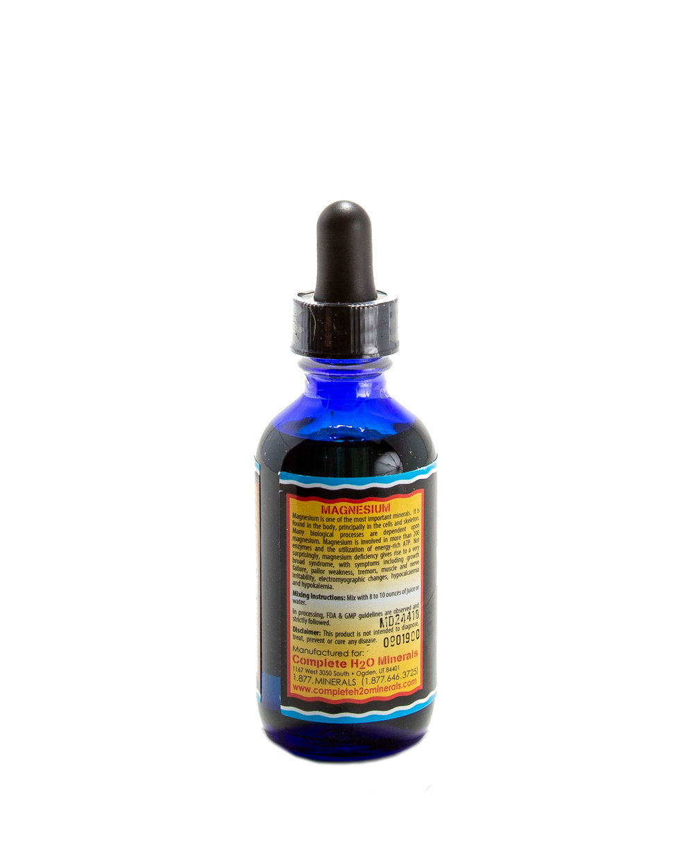 Bottle with a dropper on a white background