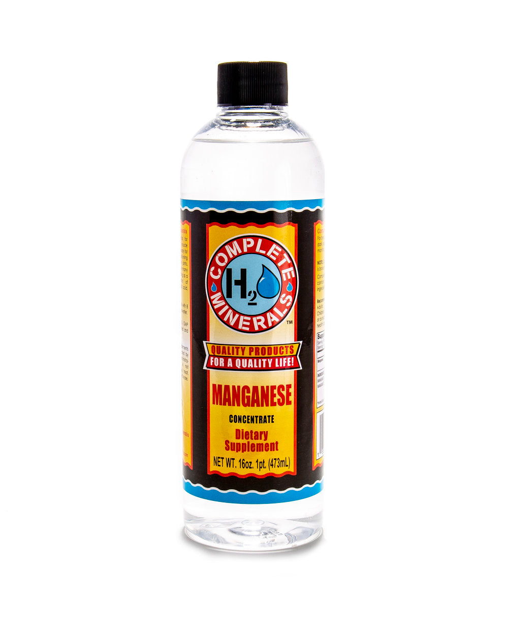 Bottle of Complete Minerals Manganese supplement on a white background