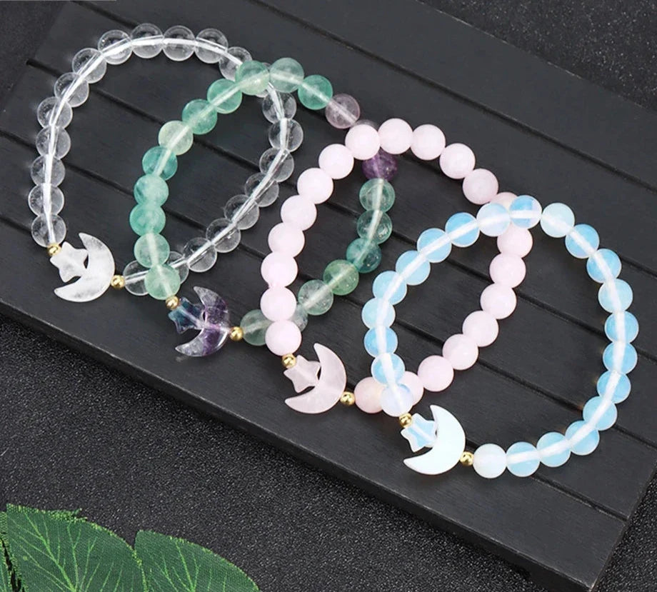 Moon Crystal Bead Bracelets
