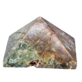 Moss Agate Crystal Pyramid Heart Chakra Abundance Stone