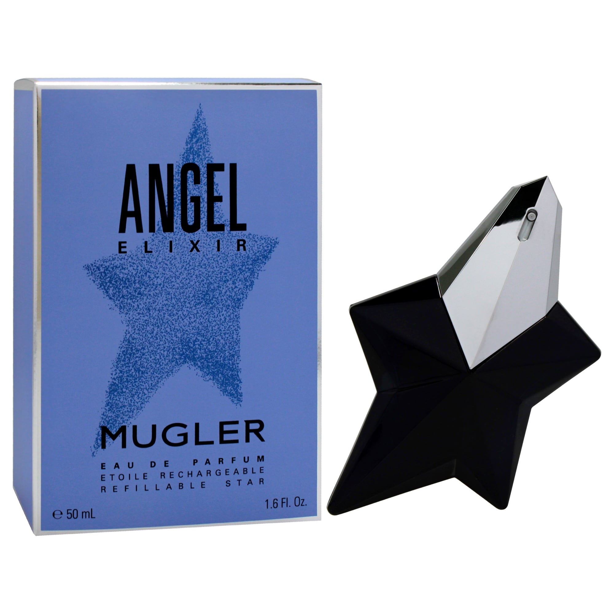 Mugler Angel Elixir Eau de Parfum Refillable Spray for Women, 1.6 oz