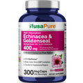 NusaPure Echinacea 20:1 Extract, 300 mg 200 Veggie Caps, Vegan, Non-GMO, Gluten Free Supplement