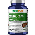 NusaPure OSHA Root Extract 150 mg per Vegan Caps - 150 Count (10:1 Extract, Non-GMO, Vegan, Bioperine) Ligusticum Porteri