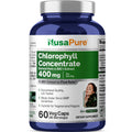 NusaPure Chlorophyll 200:1 Extract, 400 mg 60 Veggie Caps, Non-GMO, Vegan, Sodium Copper Chlorophyllin