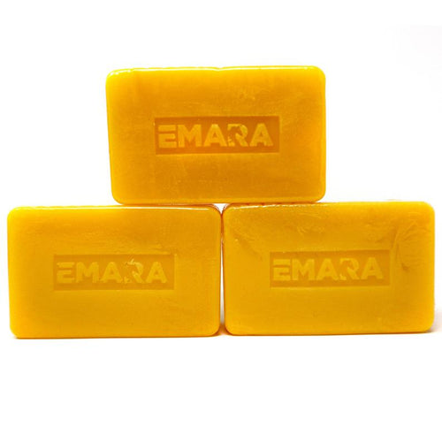EMARA 3 Pack Neem Natural Organic Soap Bars – Yellow Herbal Neem Cleansing Soap for Face, Body, Bath, Natural Skin Care & Daily Cleansing