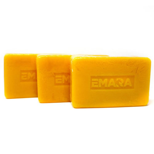 3 Pack Neem Natural Organic Soap by EMARA – Yellow Herbal Cleansing Bars with Neem for Natural Skin Care, Bath, Face & Body Cleansing