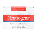 Neutrogena Facial Cleansing Soap Bar for Acne-Prone Skin 3.5 oz retail box on a white background