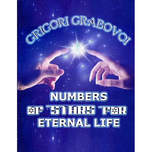 Book cover with hands holding a bright light against a starry background, featuring the author's name and book title. Numbers of Stars for Eternal Life - Paperback
