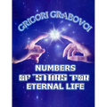 Book cover with hands holding a bright light against a starry background, featuring the author's name and book title. Numbers of Stars for Eternal Life - Paperback
