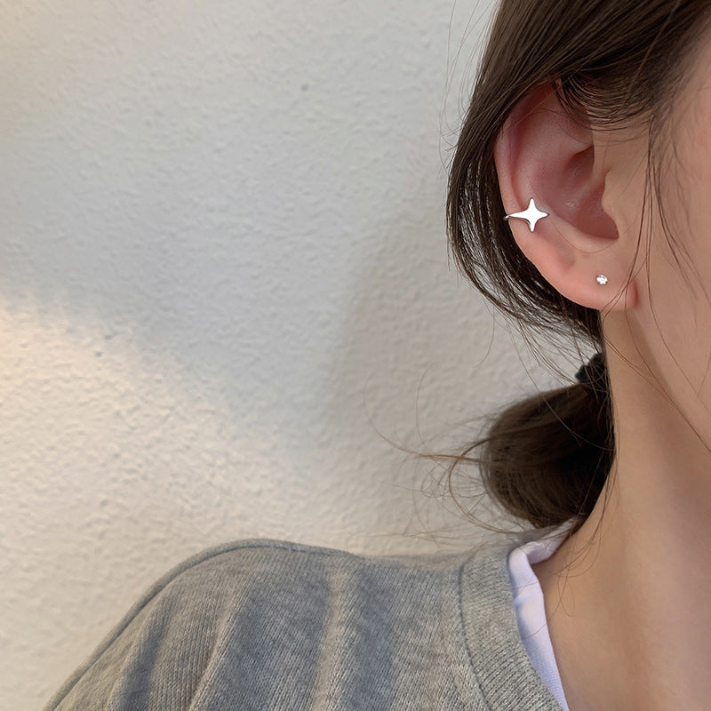 Embedded Star Without Pierced Female Temperament Personality Shining Starry Super Earrings