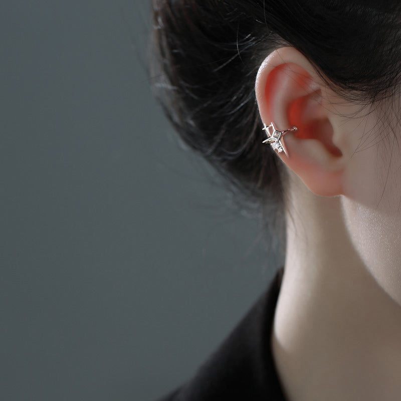 Embedded Star Without Pierced Female Temperament Personality Shining Starry Super Earrings