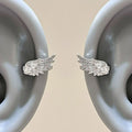 Angel Wings Super Flash Zircon Temperament Wild Without Pierced Niche Rings