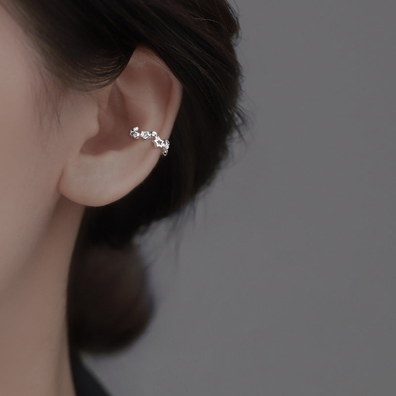 Embedded Star Without Pierced Female Temperament Personality Shining Starry Super Earrings