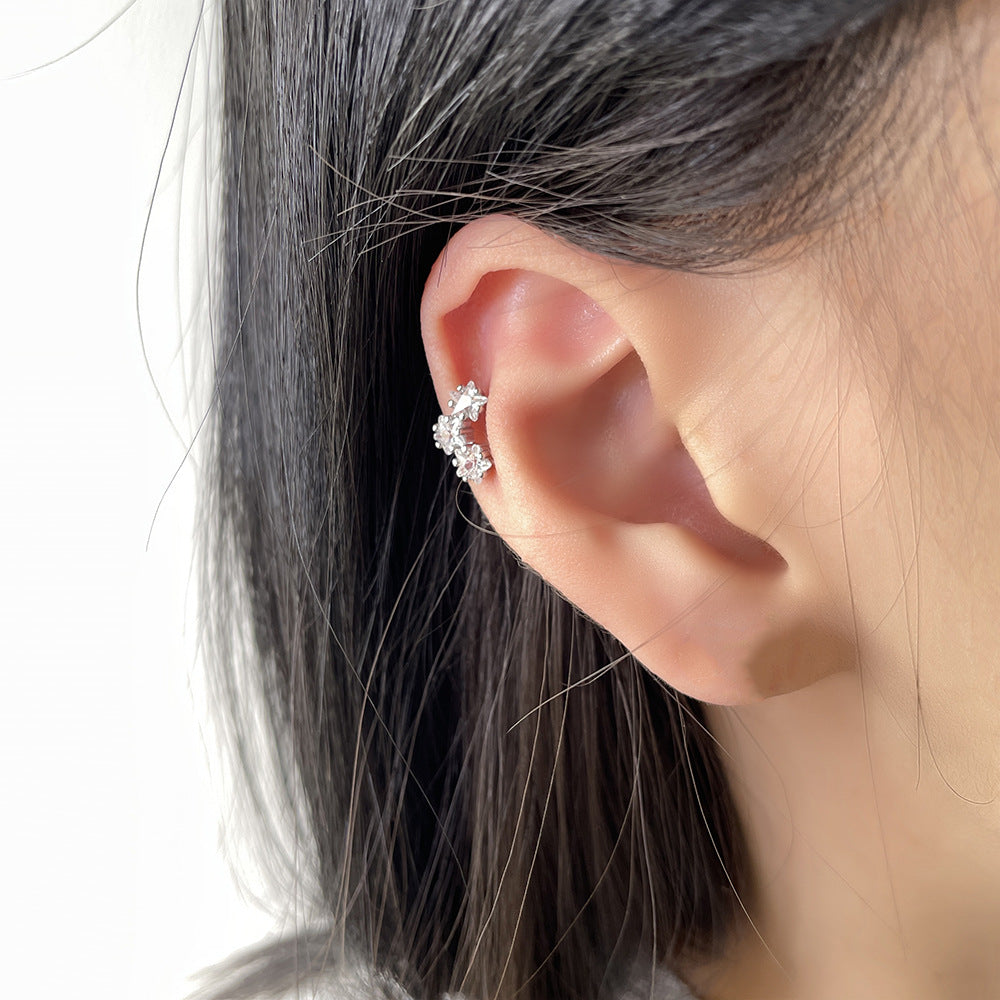 Embedded Star Without Pierced Female Temperament Personality Shining Starry Super Earrings