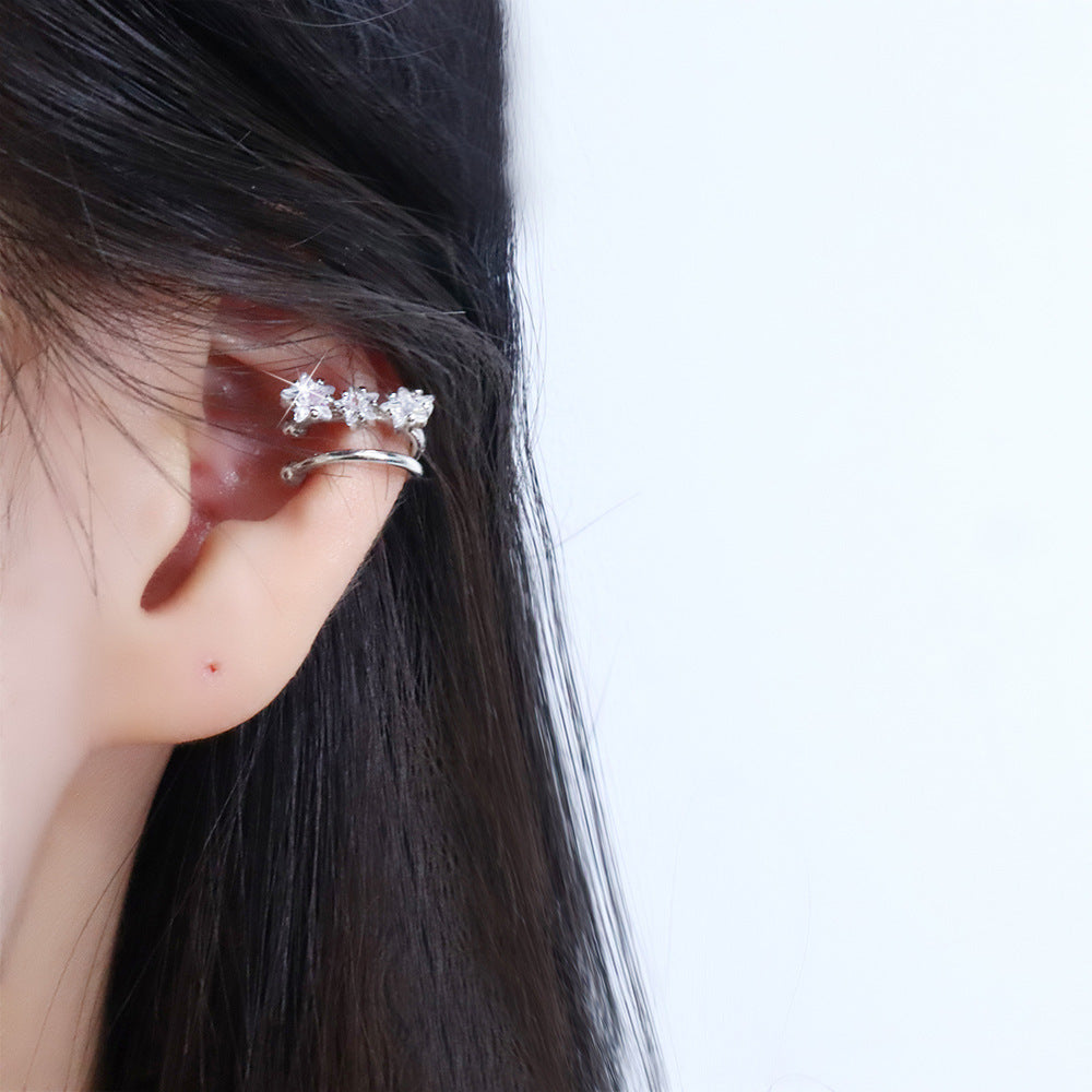 Embedded Star Without Pierced Female Temperament Personality Shining Starry Super Earrings