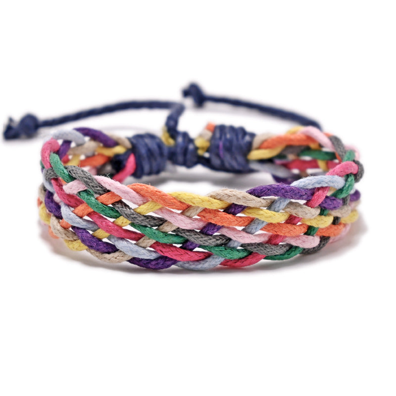 Cotton Linen Color Nine Strand Export Bracelet