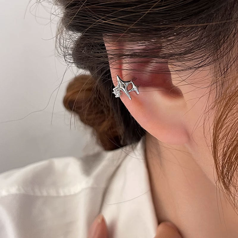 Embedded Star Without Pierced Female Temperament Personality Shining Starry Super Earrings