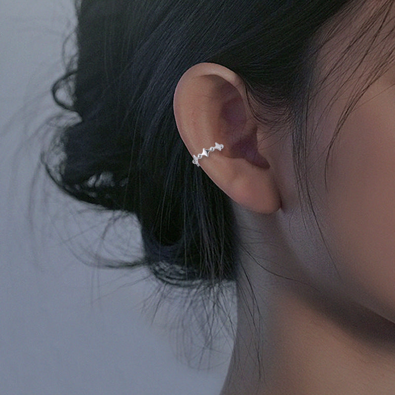 Embedded Star Without Pierced Female Temperament Personality Shining Starry Super Earrings