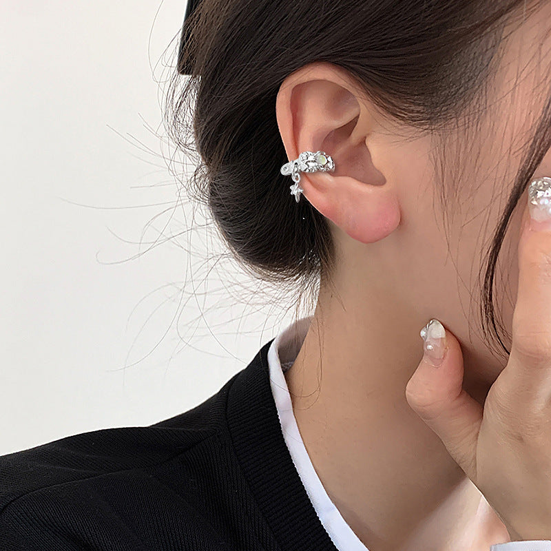 Embedded Star Without Pierced Female Temperament Personality Shining Starry Super Earrings