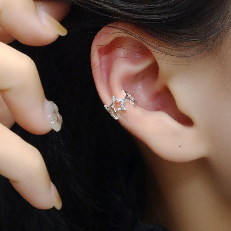 Embedded Star Without Pierced Female Temperament Personality Shining Starry Super Earrings