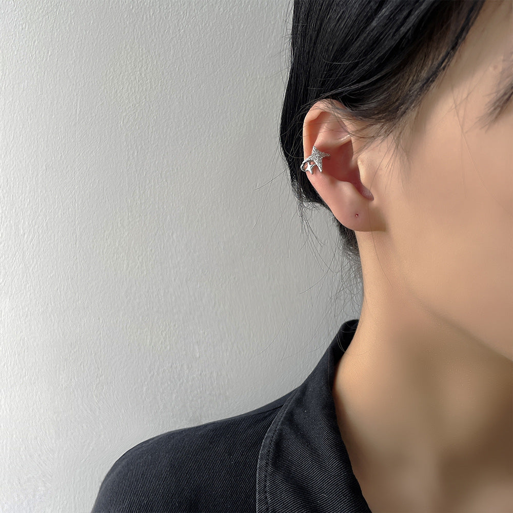 Embedded Star Without Pierced Female Temperament Personality Shining Starry Super Earrings