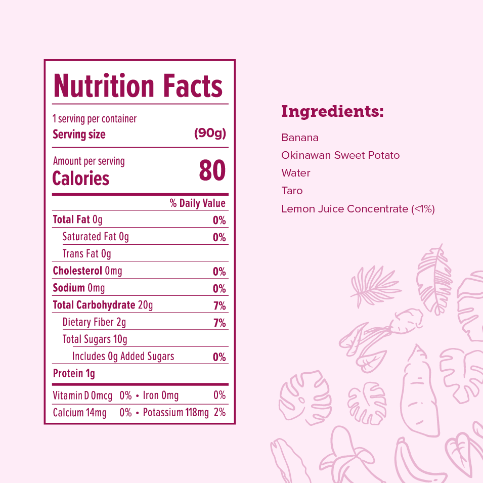 Okinawan Sweet Potato, Banana & Taro