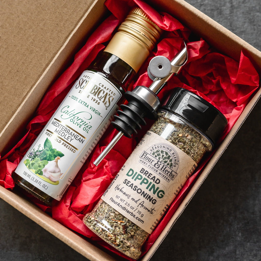 Bread Dipping Gift Box – Olive Oil & Artisan Seasoning Set