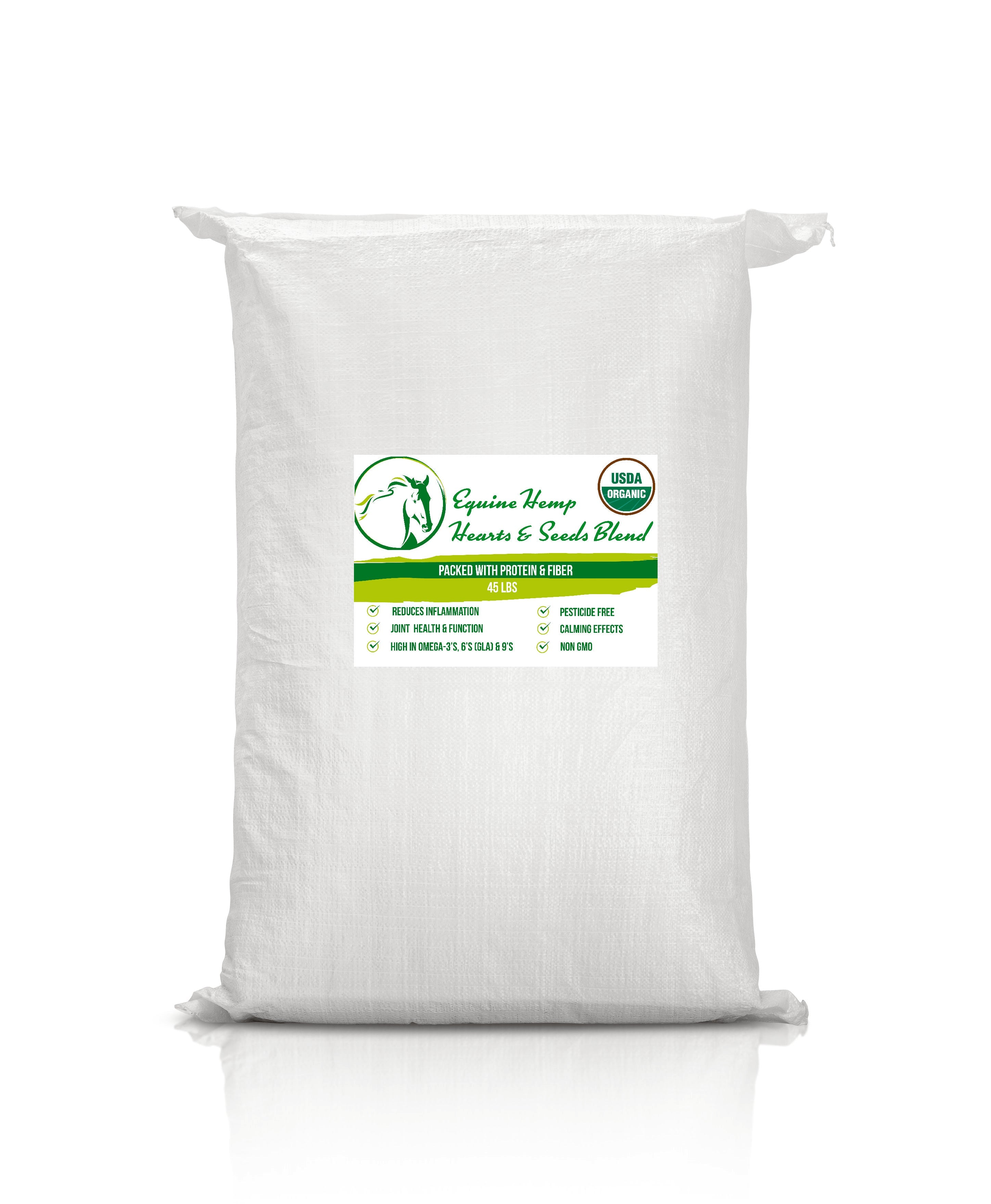 Organic Equine Hemp Hearts and Seeds Blend Bulk Sacks