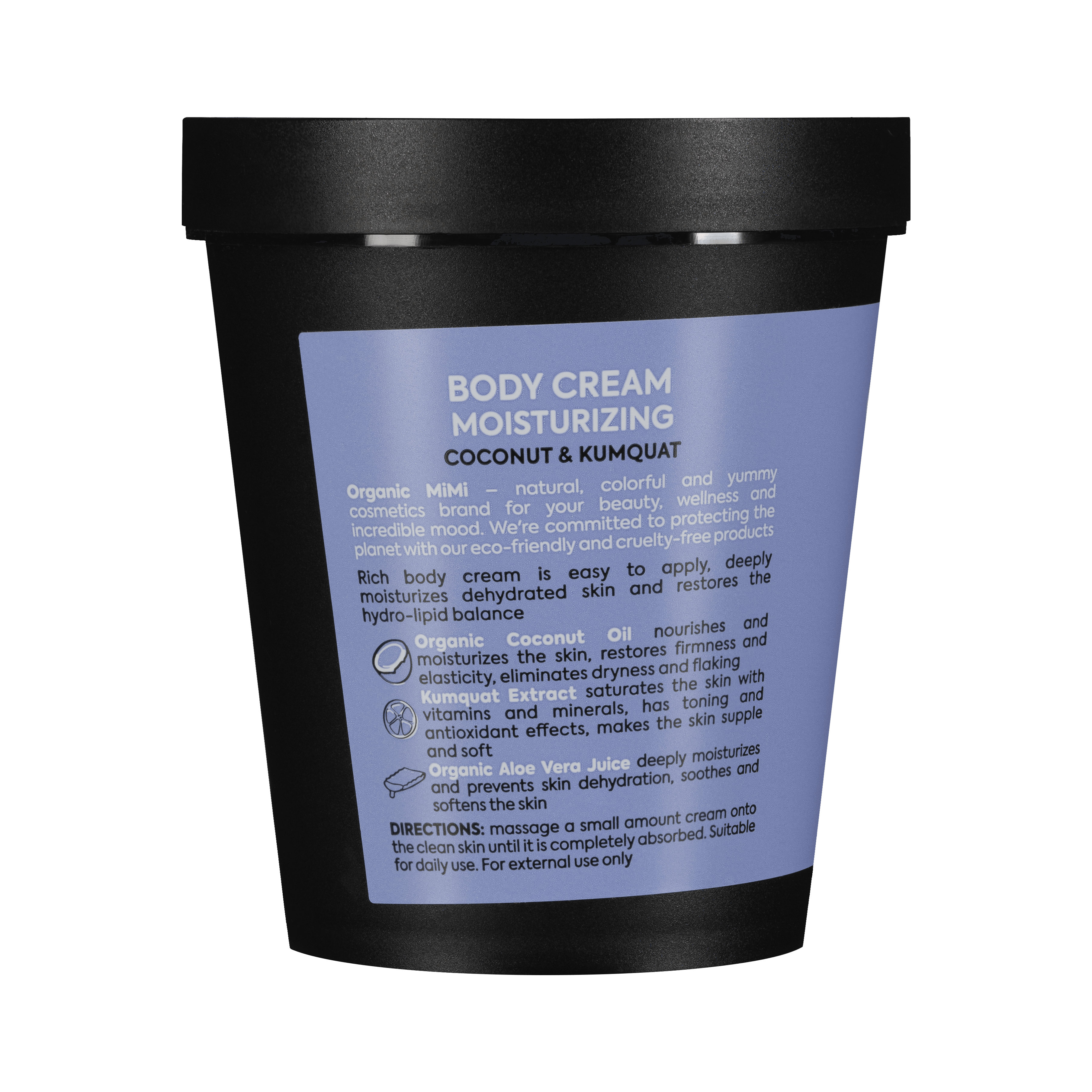 Organic Mimi, Body Cream Moisturizing Coconut & Kumquat, 200 ml